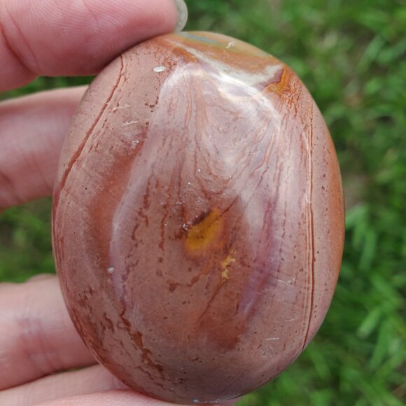 Polychrome Jasper Palm Stone (PC206) - Picture 3 of 8